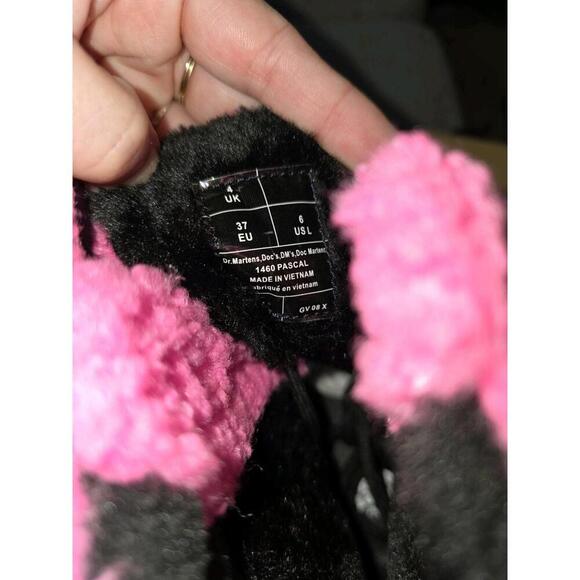 Dr Martens 1460 Pascal Faux Shearling Pink Lux  Boots - Picture 7 of 11